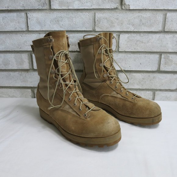 Belleville Suede Leather Canvas Combat Military Tactical Footwear Boots 11 R - Picture 2 of 7